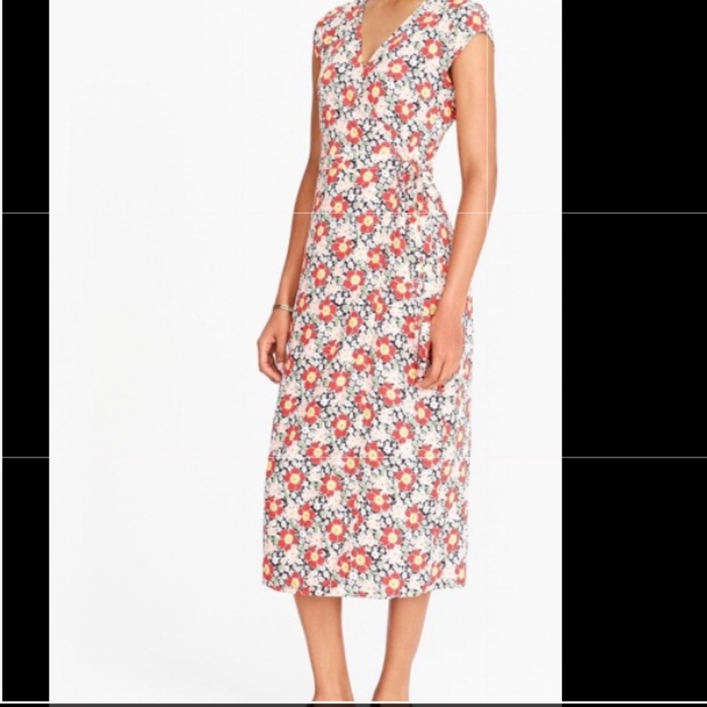 J Crew Mercantile Wrap Dress w String Tie Floral